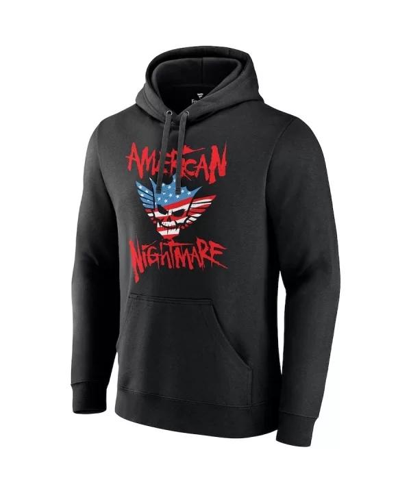 Men's Black Cody Rhodes American Nightmare Logo Pullover Hoodie $14.40 Apparel