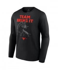 Men's Fanatics Branded Black The Rock Team Bring It Long Sleeve T-Shirt $14.00 T-Shirts