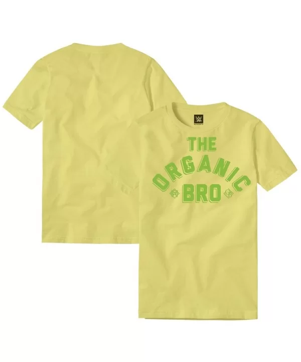 Men's Yellow Riddle The Organic Bro T-Shirt $5.32 T-Shirts