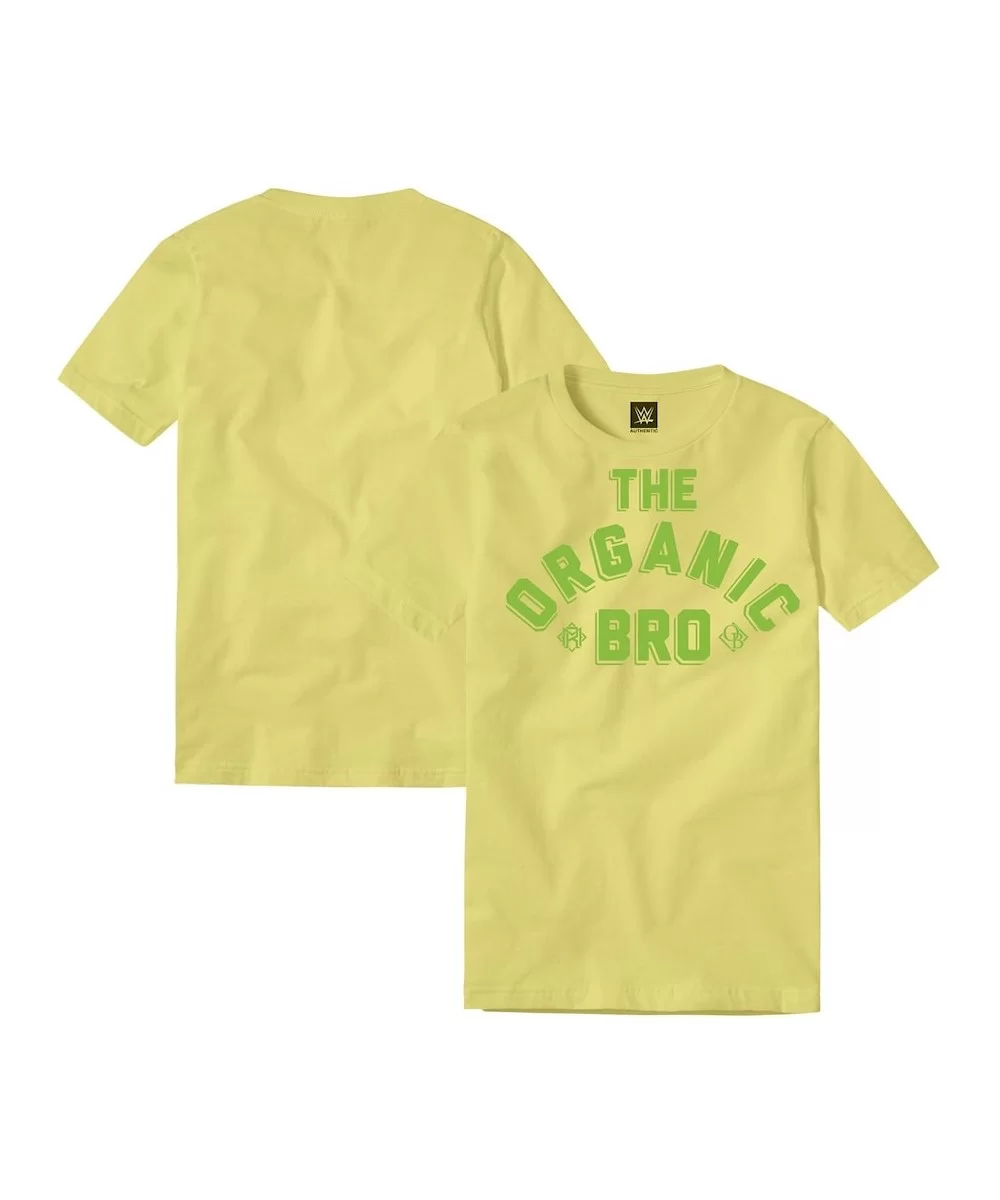 Men's Yellow Riddle The Organic Bro T-Shirt $5.32 T-Shirts