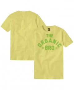 Men's Yellow Riddle The Organic Bro T-Shirt $5.32 T-Shirts