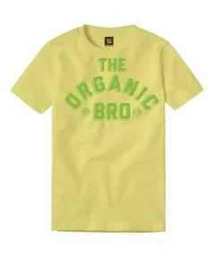 Men's Yellow Riddle The Organic Bro T-Shirt $5.32 T-Shirts