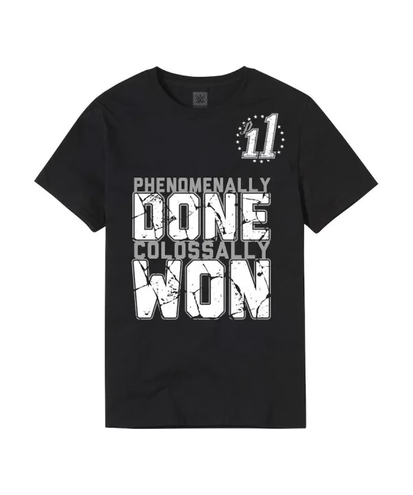 Men's Black AJ Styles & Omos Phenomenally Done Colossally Won T-Shirt $6.40 T-Shirts