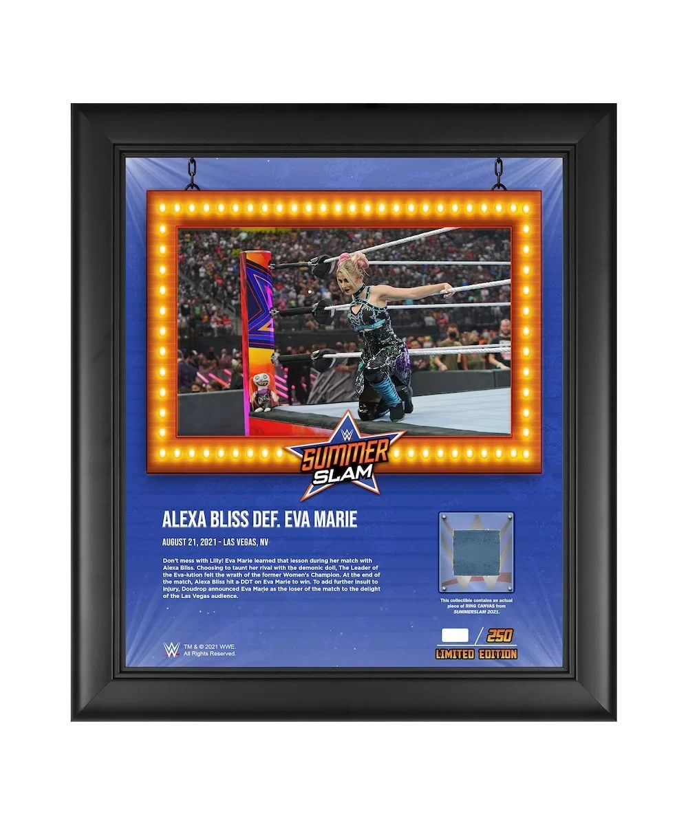 Alexa Bliss WWE Framed 15" x 17" 2021 SummerSlam Collage with a Piece of Match-Used Canvas - Limited Edition of 250 $25.76 Co...