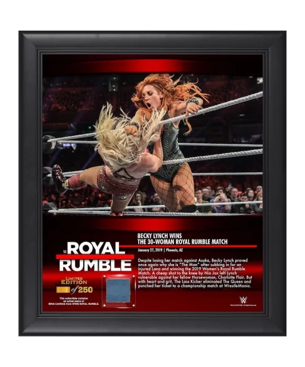 Becky Lynch WWE 15" x 17" 2019 Royal Rumble Collage with a Piece of Match-Used Canvas - Limited Edition of 250 $19.04 Collect...