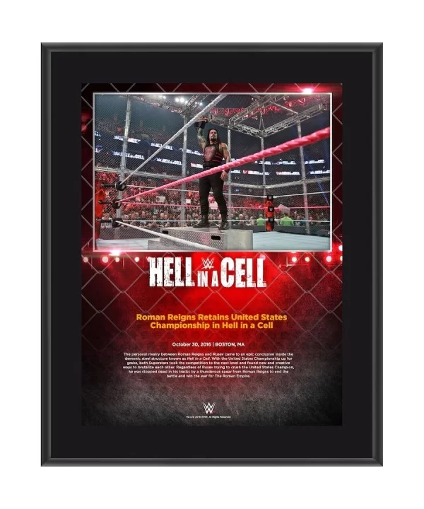 Roman Reigns 10.5" x 13" 2016 Hell In A Cell Sublimated Plaque $7.68 Home & Office