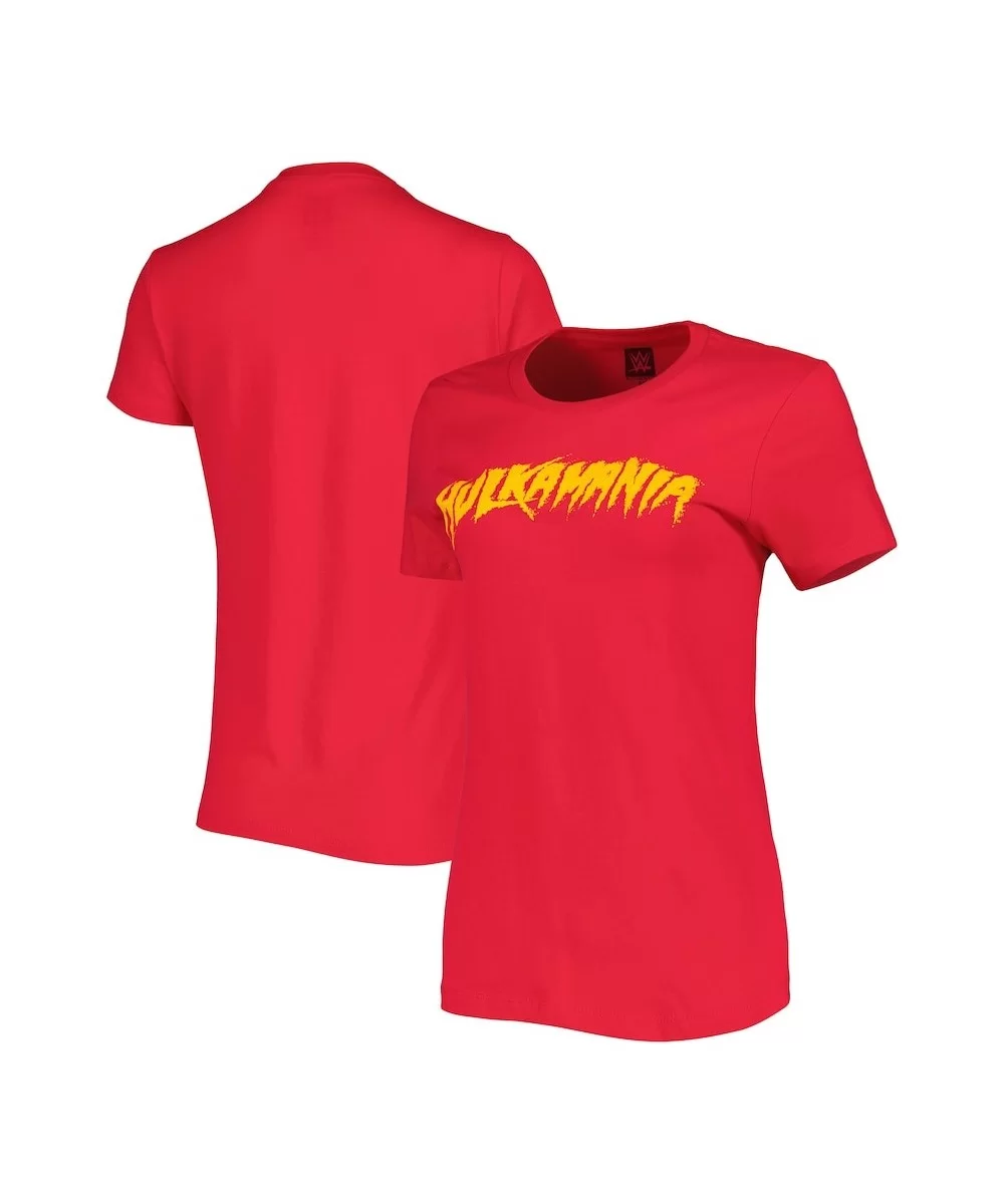 Women's Red Hulk Hogan Hulkamania T-Shirt $5.04 T-Shirts