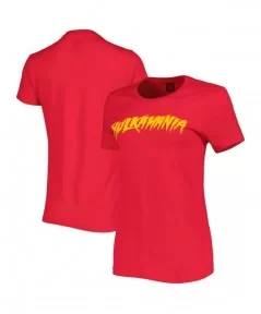 Women's Red Hulk Hogan Hulkamania T-Shirt $5.04 T-Shirts