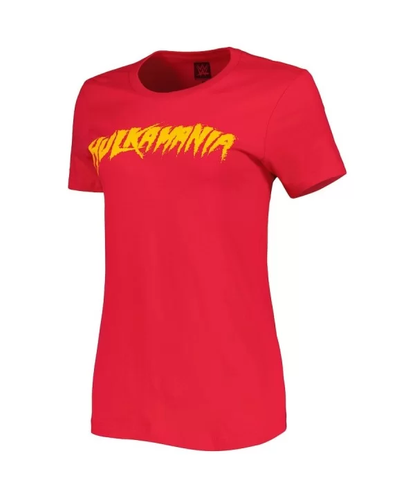 Women's Red Hulk Hogan Hulkamania T-Shirt $5.04 T-Shirts