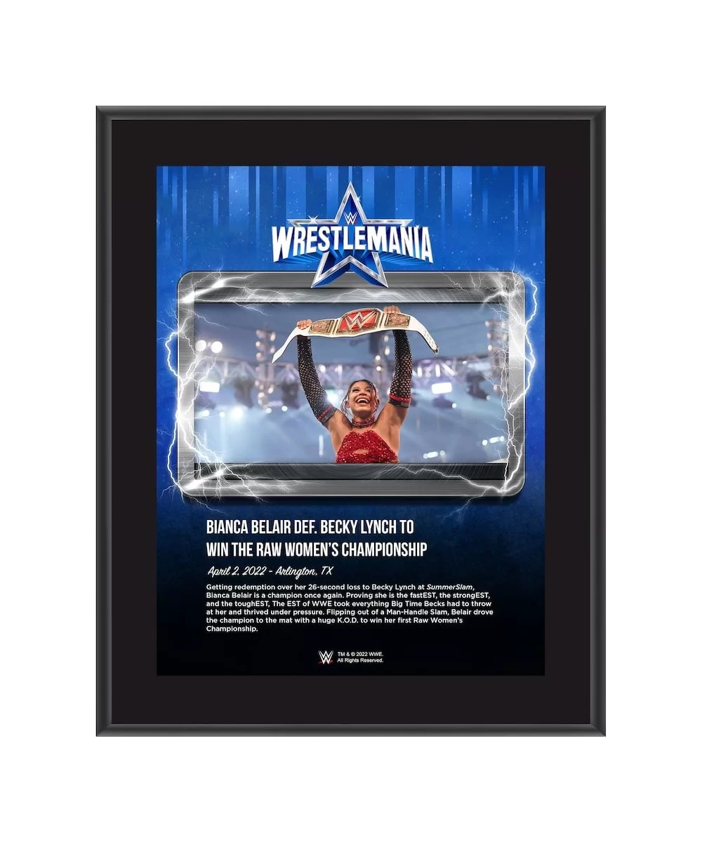 Bianca Belair 10.5" x 13" WrestleMania 38 Night 1 Sublimated Plaque $12.00 Collectibles