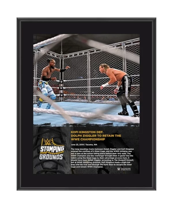 Kofi Kingston Framed 10.5" x 13" 2019 Stomping Grounds Sublimated Plaque $7.92 Collectibles