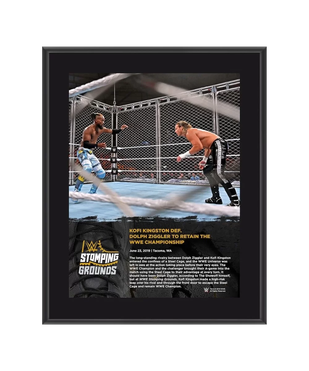 Kofi Kingston Framed 10.5" x 13" 2019 Stomping Grounds Sublimated Plaque $7.92 Collectibles