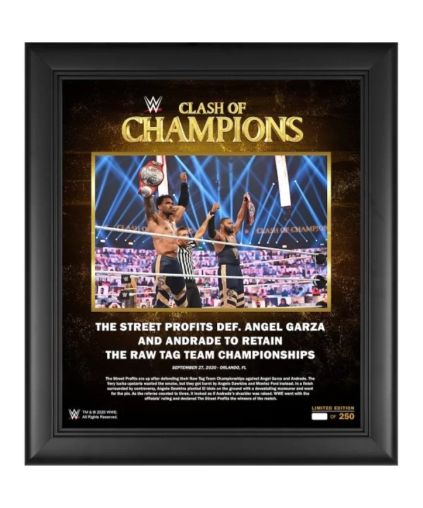 Street Profits WWE Framed 15" x 17" 2020 Clash of Champions Collage - Limited Edition of 250 $17.36 Home & Office