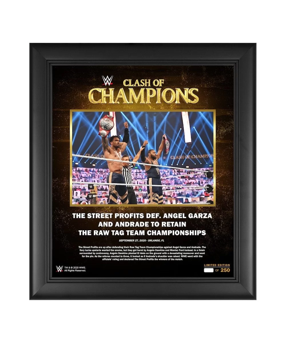 Street Profits WWE Framed 15" x 17" 2020 Clash of Champions Collage - Limited Edition of 250 $17.36 Home & Office