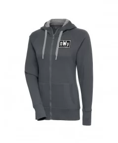 Women's Antigua Charcoal nWo Victory Full-Zip Hoodie $18.00 Apparel