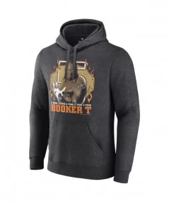 Men's Fanatics Branded Charcoal Booker T 5 Time Pullover Hoodie $14.40 Apparel