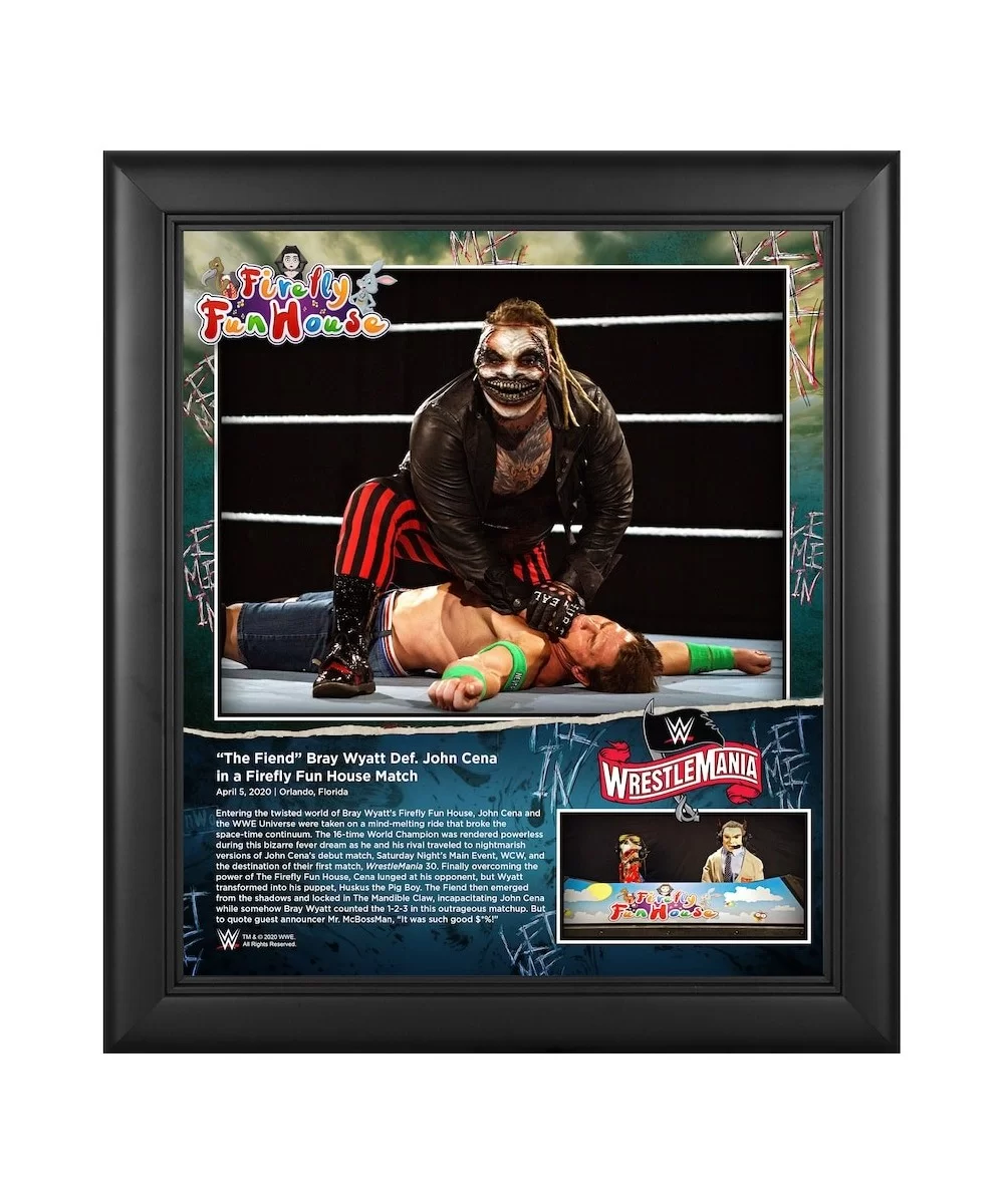 "The Fiend" Bray Wyatt Framed 15" x 17" WrestleMania 36 Collage $19.04 Home & Office