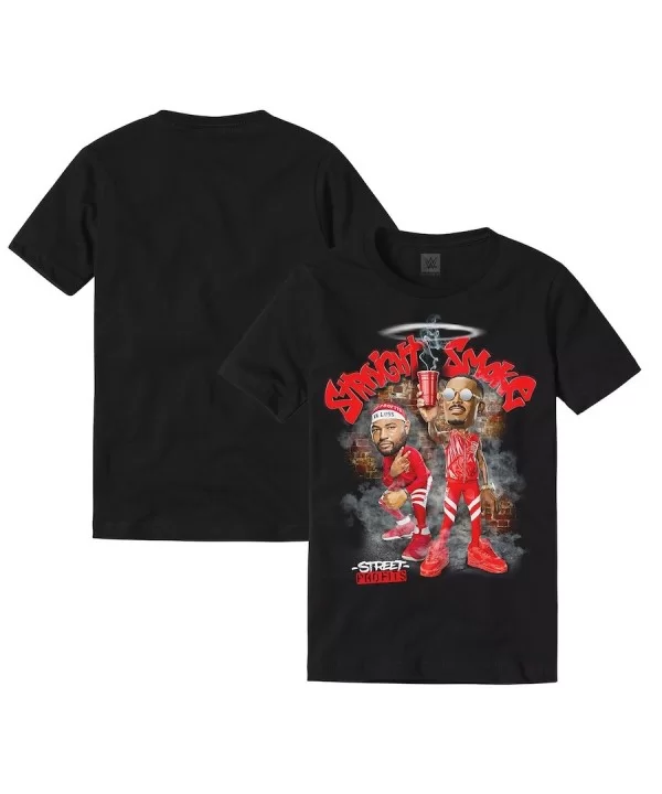 Men's Black Street Profits Straight Smoke T-Shirt $8.88 T-Shirts