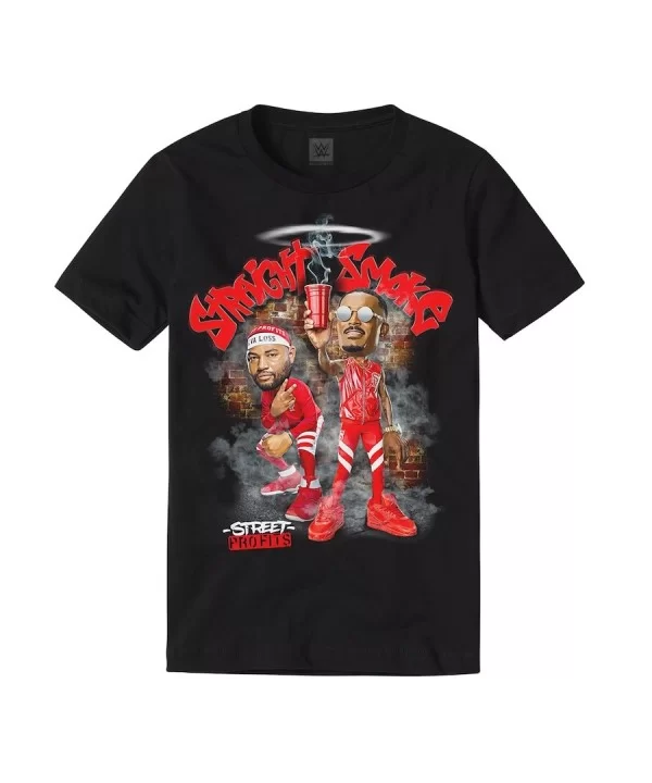 Men's Black Street Profits Straight Smoke T-Shirt $8.88 T-Shirts