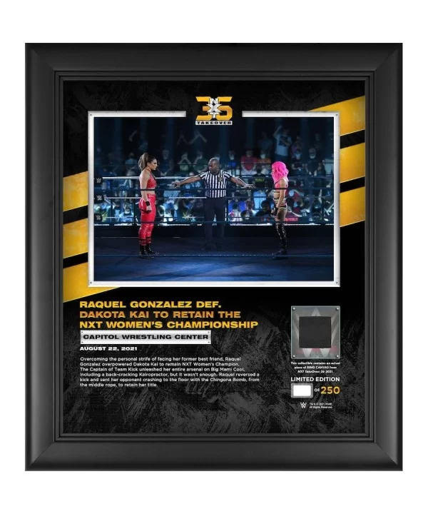 Raquel Rodriguez WWE Framed 15" x 17" NXT TakeOver 36 Collage with a Piece of Match-Used Canvas - Limited Edition of 250 $20....