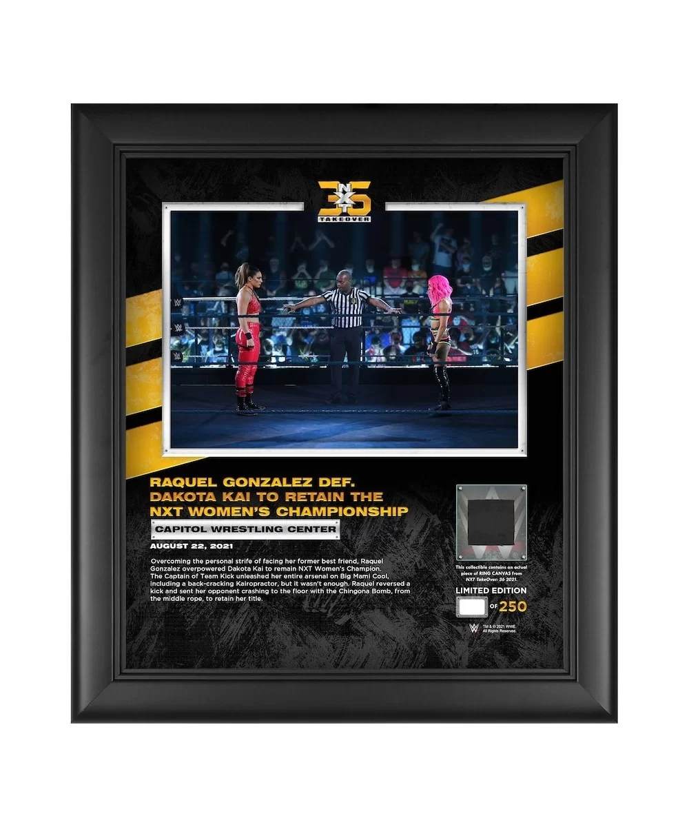 Raquel Rodriguez WWE Framed 15" x 17" NXT TakeOver 36 Collage with a Piece of Match-Used Canvas - Limited Edition of 250 $20....