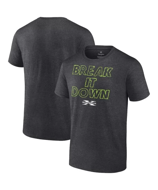 Men's Fanatics Branded Charcoal D-Generation X Break It Down T-Shirt $8.40 T-Shirts