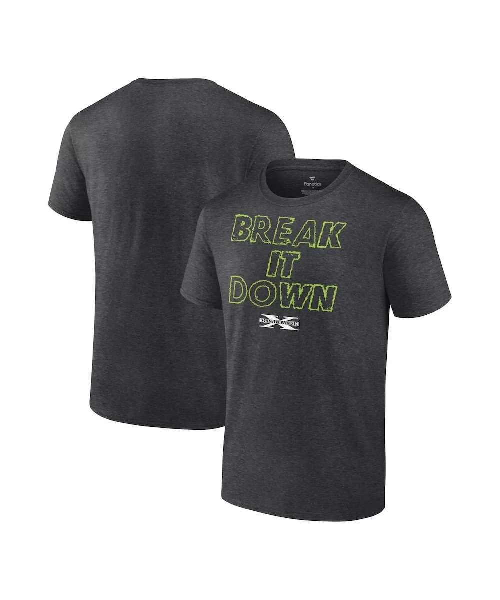 Men's Fanatics Branded Charcoal D-Generation X Break It Down T-Shirt $8.40 T-Shirts