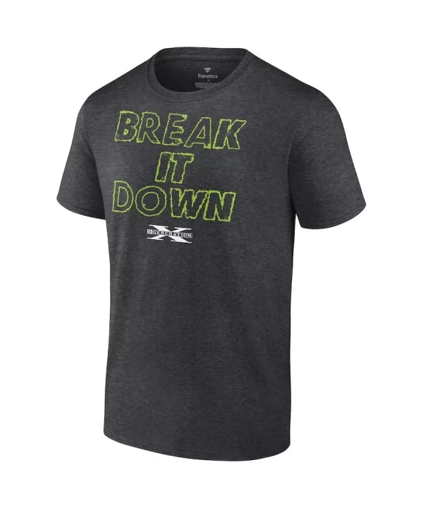 Men's Fanatics Branded Charcoal D-Generation X Break It Down T-Shirt $8.40 T-Shirts