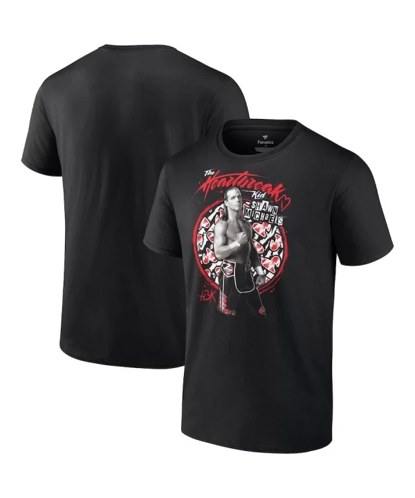 Men's Fanatics Branded Black Shawn Michaels Heartbreak Kid T-Shirt $10.32 T-Shirts