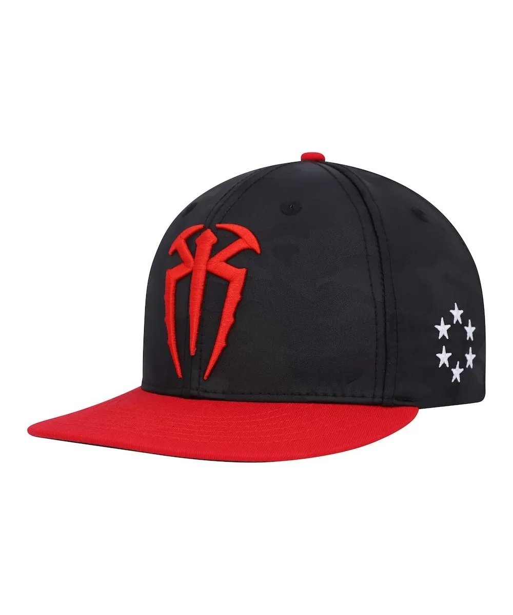 Men's Black/Red Roman Reigns G.O.D. Mode Snapback Hat $9.40 Apparel