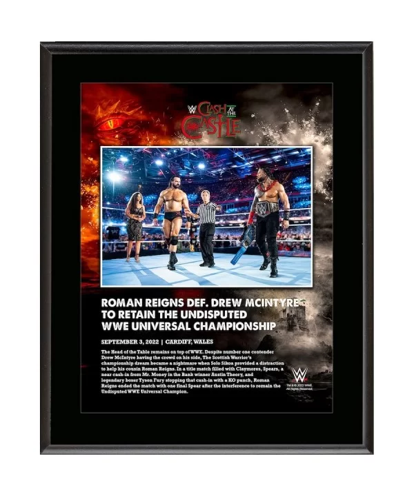 Roman Reigns WWE 10.5" x 13" 2022 Clash at the Castle Sublimated Plaque $9.84 Collectibles