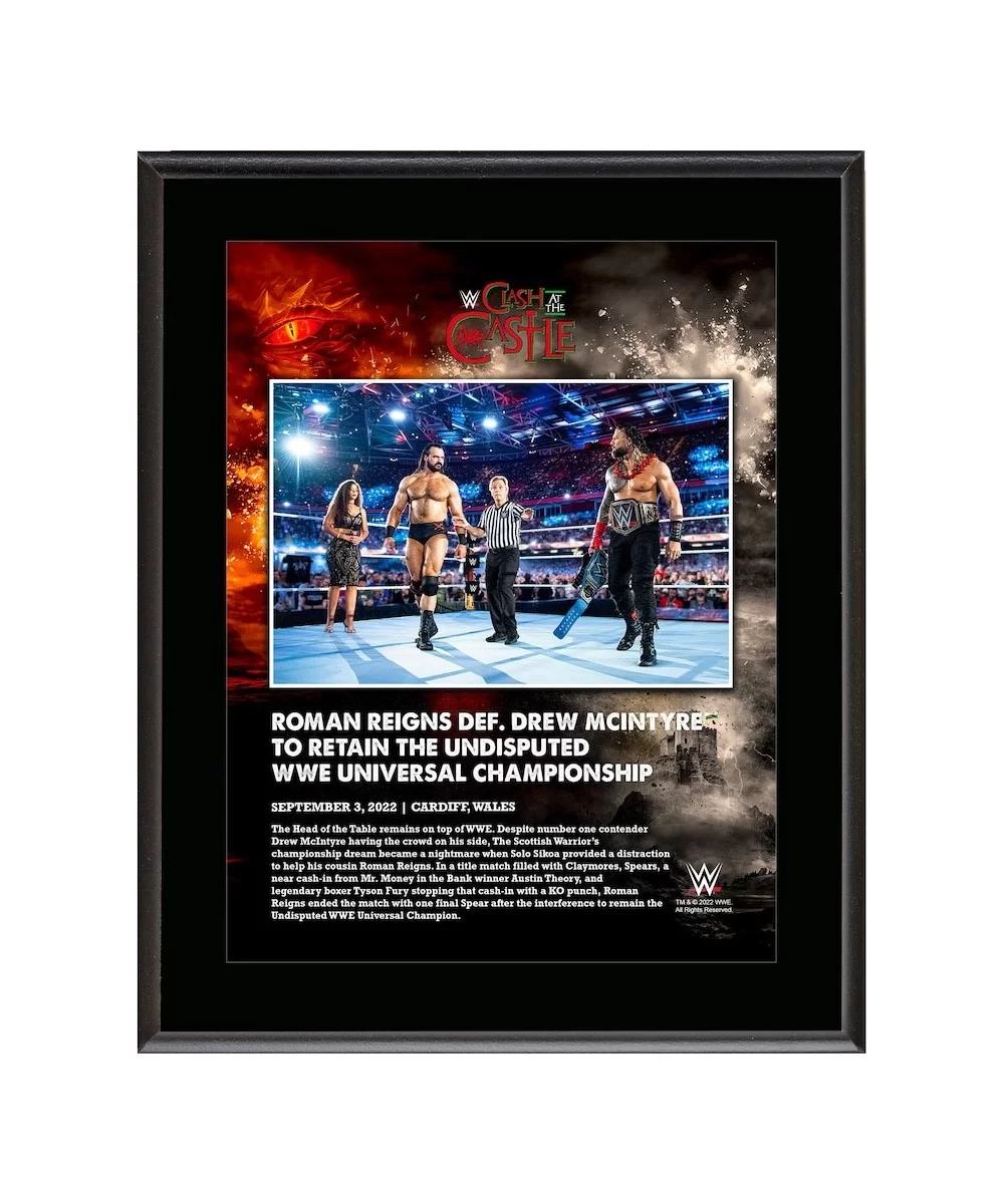 Roman Reigns WWE 10.5" x 13" 2022 Clash at the Castle Sublimated Plaque $9.84 Collectibles