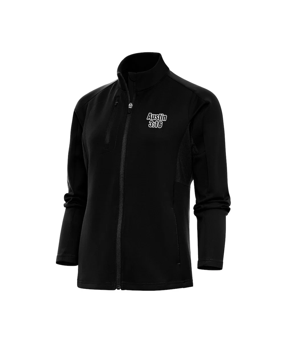 Women's Antigua Black "Stone Cold" Steve Austin Generation Full-Zip Jacket $17.10 Apparel