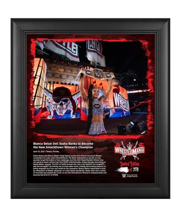 Bianca Belair WWE Framed 15" x 17" WrestleMania 37 Collage - Limited Edition of 370 $25.76 Collectibles