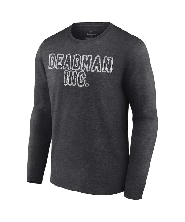 Men's Fanatics Branded Heather Charcoal The Undertaker Vengeance Unearthed Retro Long Sleeve T-Shirt $13.44 T-Shirts