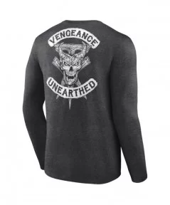 Men's Fanatics Branded Heather Charcoal The Undertaker Vengeance Unearthed Retro Long Sleeve T-Shirt $13.44 T-Shirts