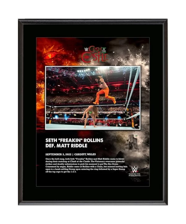 Seth "Freakin" Rollins WWE 10.5" x 13" 2022 Clash at the Castle Sublimated Plaque $9.12 Home & Office