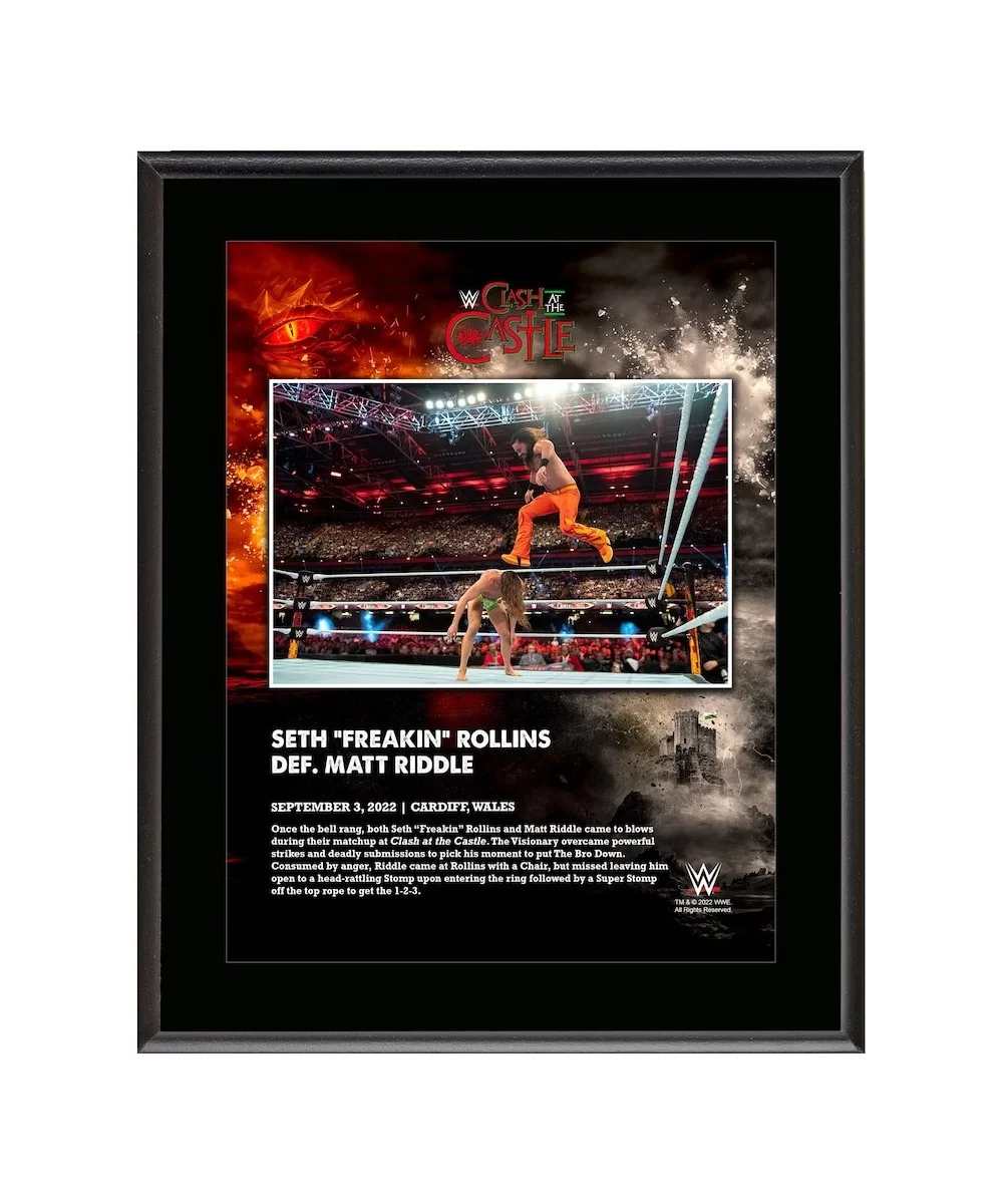 Seth "Freakin" Rollins WWE 10.5" x 13" 2022 Clash at the Castle Sublimated Plaque $9.12 Home & Office