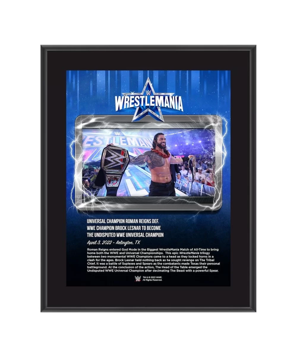 Roman Reigns 10.5" x 13" WrestleMania 38 Night 2 Sublimated Plaque $10.80 Collectibles