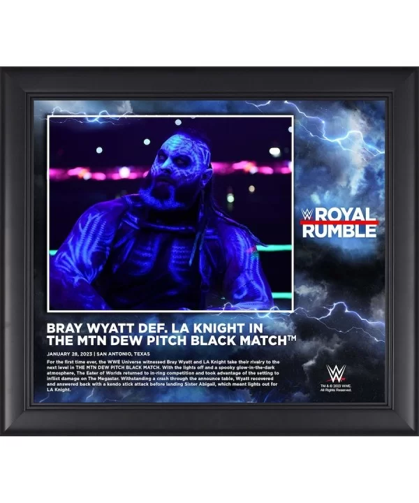 Bray Wyatt Framed 15" x 17" 2023 Royal Rumble Collage $12.80 Home & Office