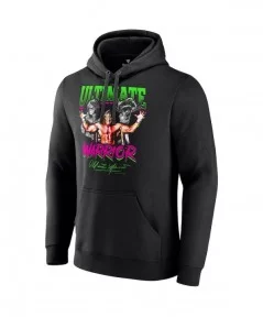 Men's Fanatics Branded Black The Ultimate Warrior Feel The Power Pullover Hoodie $20.00 Apparel