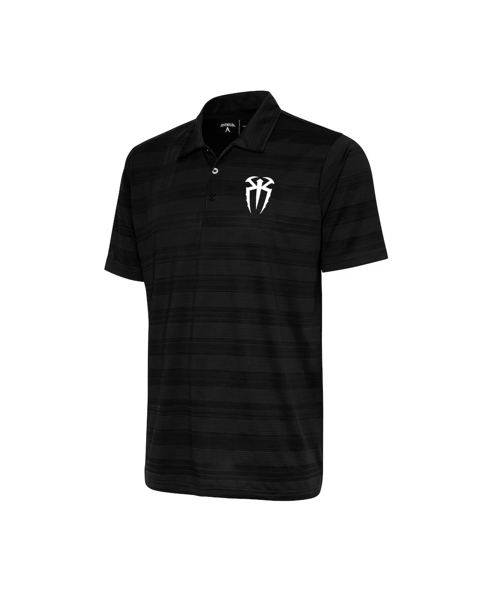 Men's Antigua Black Roman Reigns Compass Polo $10.80 Apparel