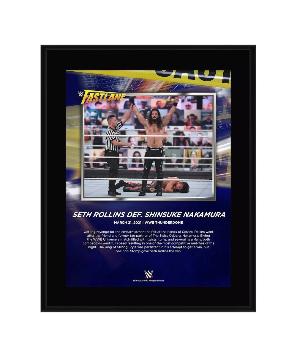 Seth "Freakin" Rollins WWE Framed 10.5" x 13" 2021 Fastlane Collage $10.80 Collectibles