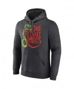 Men's Fanatics Branded Heather Charcoal Jake "The Snake" Roberts Snake Logo Pullover Hoodie $13.20 Apparel