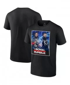 Men's Fanatics Branded Black Royal Rumble 2023 Roman Reigns vs. Kevin Owens T-Shirt $11.52 T-Shirts