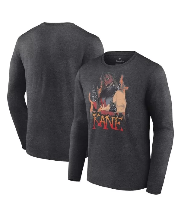 Men's Fanatics Branded Charcoal Kane Old School Long Sleeve T-Shirt $12.32 T-Shirts