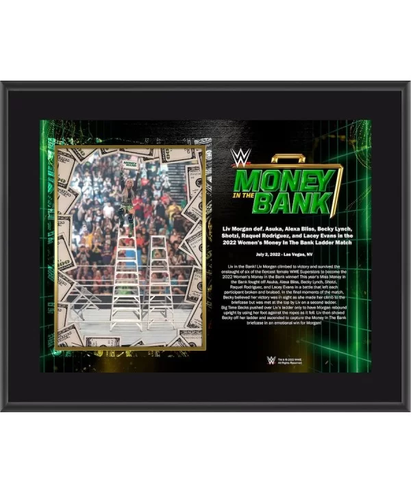 Liv Morgan Framed 10.5" x 13" 2022 Money in the Bank Sublimated Plaque $8.40 Home & Office