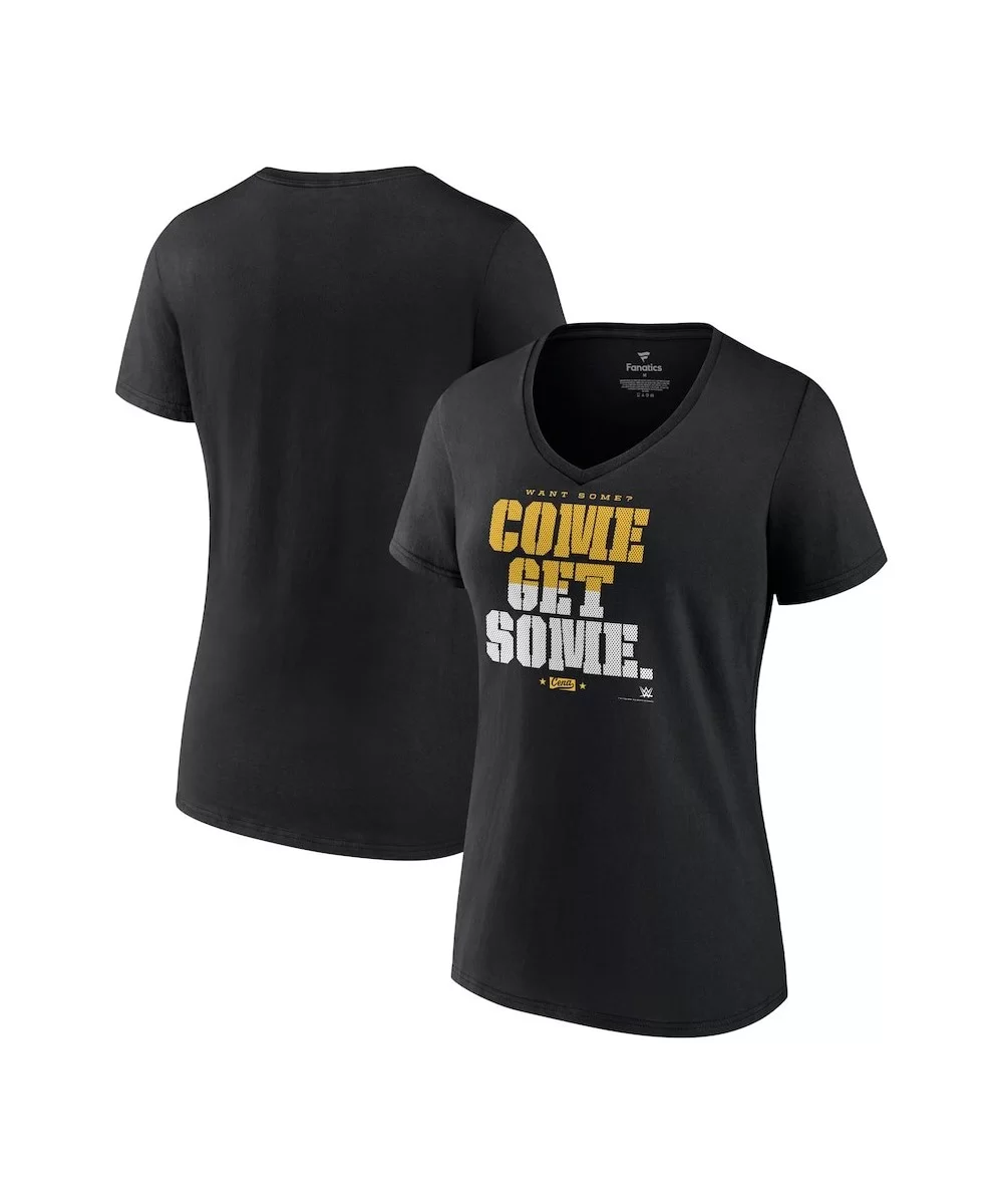 Women's Fanatics Branded Black John Cena Come Get Some V-Neck T-Shirt $10.08 T-Shirts