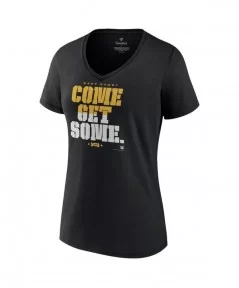 Women's Fanatics Branded Black John Cena Come Get Some V-Neck T-Shirt $10.08 T-Shirts