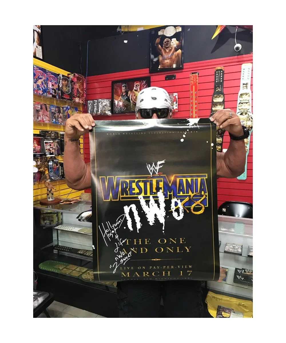 Hollywood Hogan Signed Wrestlemania X8 Poster $492.00 Signed Items